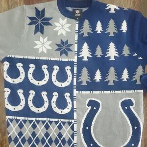Indy Colts & Gray Colts Crewneck Holiday Sweater Medium